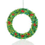 Holly and Berry Wreath made from Quilled Paper