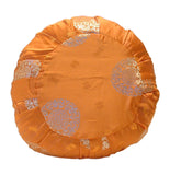 Zafu Yoga & Meditation Cushion Orange w/Gold