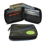 Recycled Rubber Tire Zippered Wallet Green
