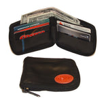Recycled Rubber Tire Zippered Wallet Red